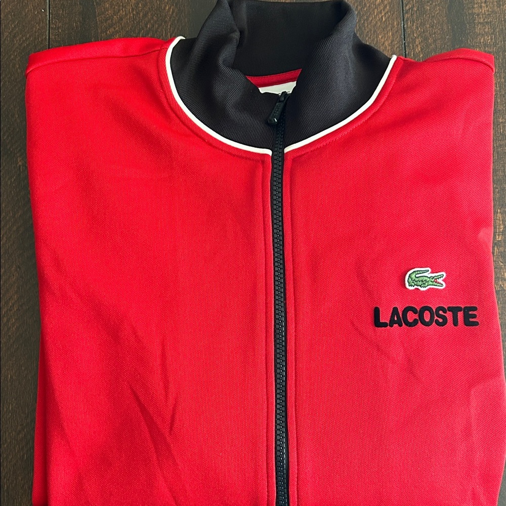 Lacoste Men's Red/Black Track Jacket